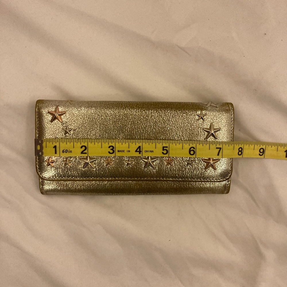 Jimmy Choo Gold Metallic Star-Stud Wallet - Picture 7 of 7